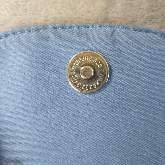 BONA Blue Faux Leather Crossbody Bag Purse Adjustable Strap Card Slots Small - Picture 4 of 12